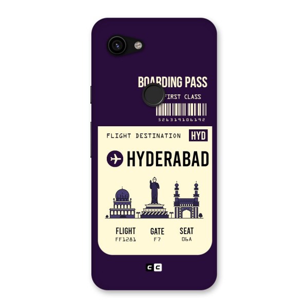 Hyderabad Boarding Pass Back Case for Google Pixel 3a