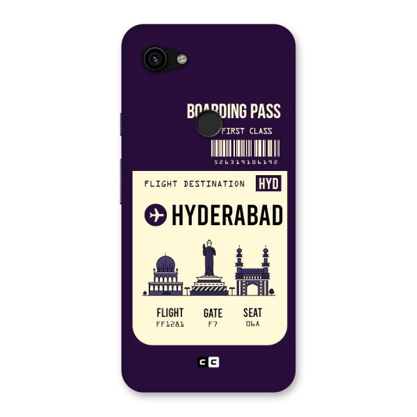 Hyderabad Boarding Pass Back Case for Google Pixel 3a XL