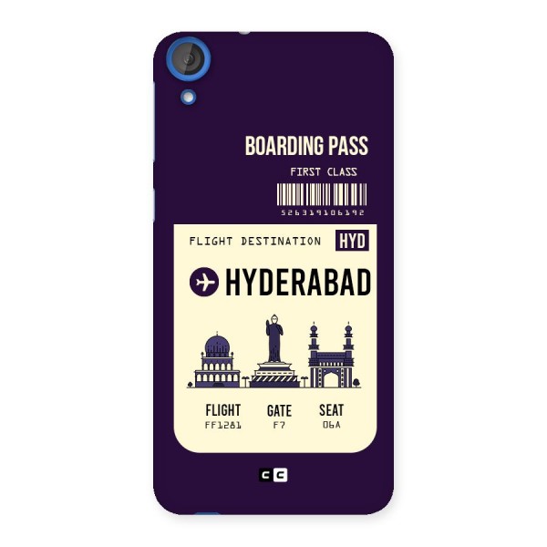Hyderabad Boarding Pass Back Case for HTC Desire 820