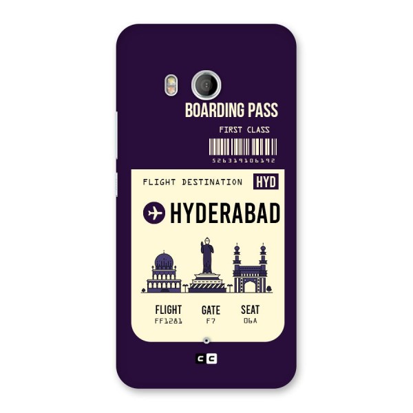 Hyderabad Boarding Pass Back Case for HTC U11