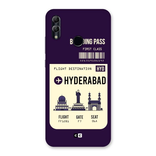 Hyderabad Boarding Pass Back Case for Honor 10 Lite