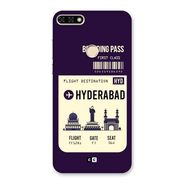 Hyderabad Boarding Pass Back Case for Honor 7A