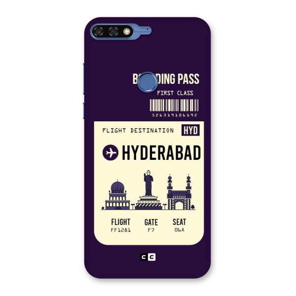 Hyderabad Boarding Pass Back Case for Honor 7C