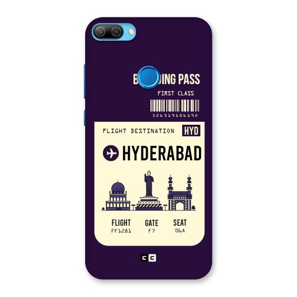 Hyderabad Boarding Pass Back Case for Honor 9N