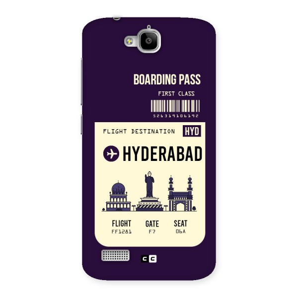 Hyderabad Boarding Pass Back Case for Honor Holly