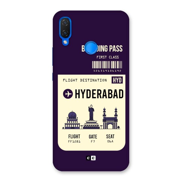 Hyderabad Boarding Pass Back Case for Huawei Nova 3i