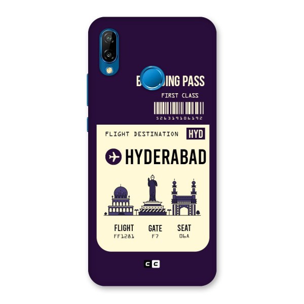 Hyderabad Boarding Pass Back Case for Huawei P20 Lite