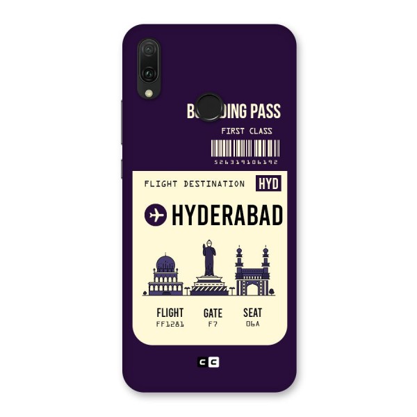Hyderabad Boarding Pass Back Case for Huawei Y9 (2019)