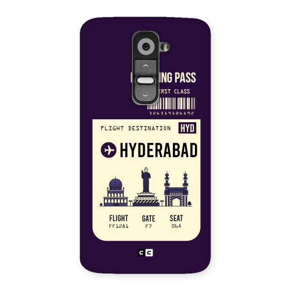 Hyderabad Boarding Pass Back Case for LG G2