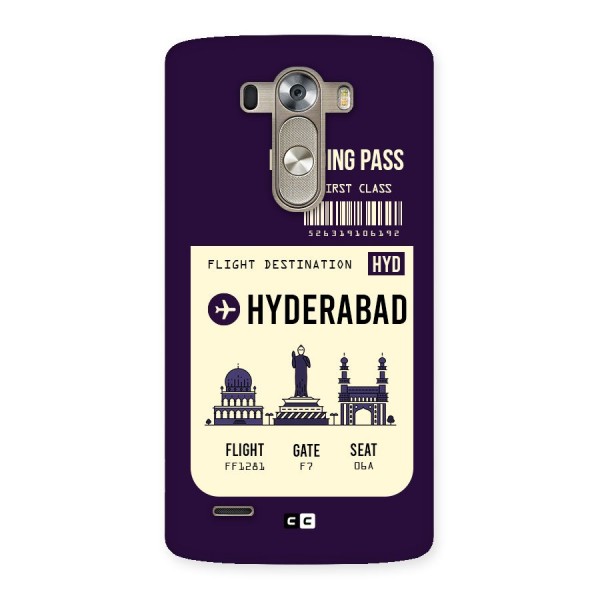Hyderabad Boarding Pass Back Case for LG G3