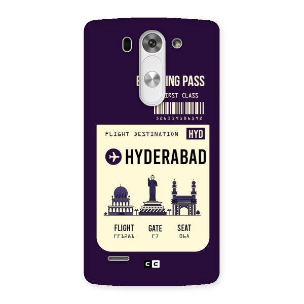 Hyderabad Boarding Pass Back Case for LG G3 Beat