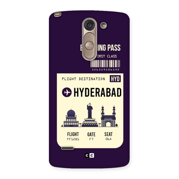Hyderabad Boarding Pass Back Case for LG G3 Stylus
