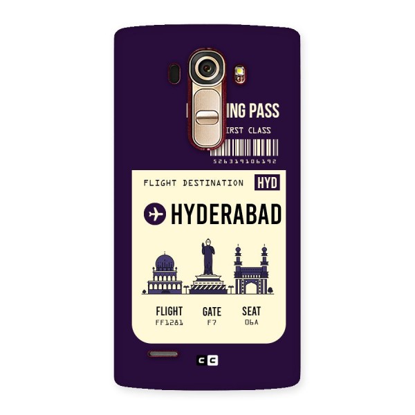 Hyderabad Boarding Pass Back Case for LG G4