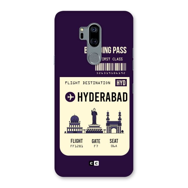 Hyderabad Boarding Pass Back Case for LG G7