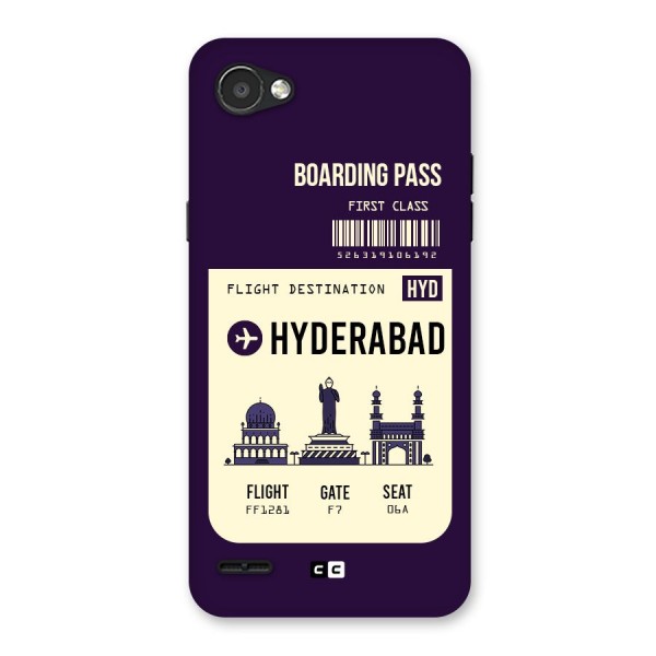 Hyderabad Boarding Pass Back Case for LG Q6
