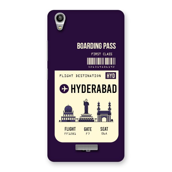 Hyderabad Boarding Pass Back Case for Lava-Pixel-V1