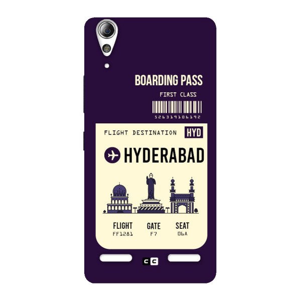 Hyderabad Boarding Pass Back Case for Lenovo A6000