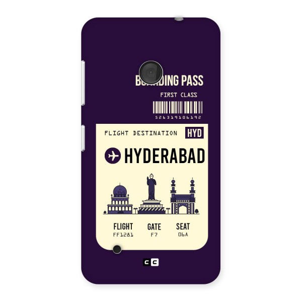 Hyderabad Boarding Pass Back Case for Lumia 530