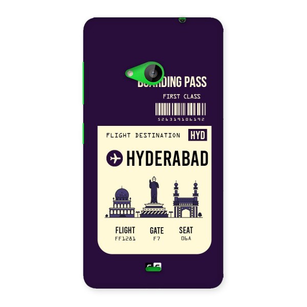Hyderabad Boarding Pass Back Case for Lumia 535