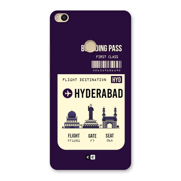 Hyderabad Boarding Pass Back Case for Mi Max 2