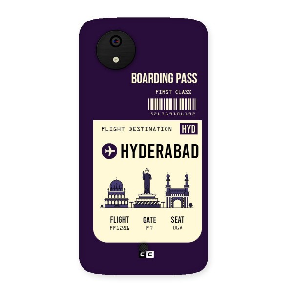 Hyderabad Boarding Pass Back Case for Micromax Canvas A1