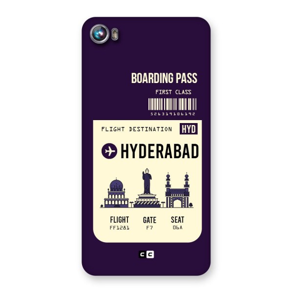 Hyderabad Boarding Pass Back Case for Micromax Canvas Fire 4 A107