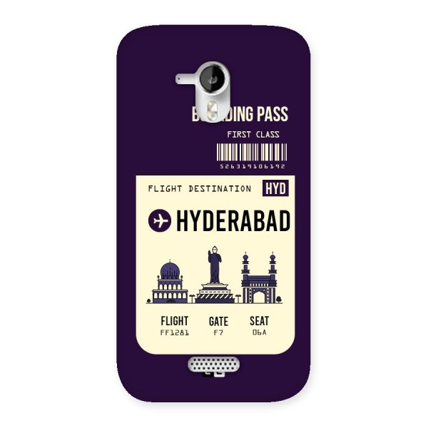 Hyderabad Boarding Pass Back Case for Micromax Canvas HD A116
