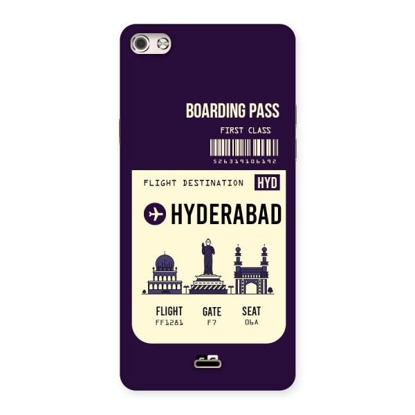 Hyderabad Boarding Pass Back Case for Micromax Canvas Silver 5
