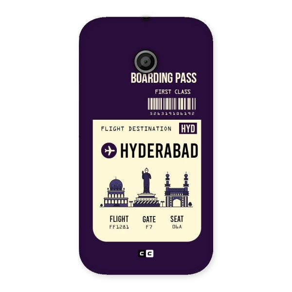 Hyderabad Boarding Pass Back Case for Moto E