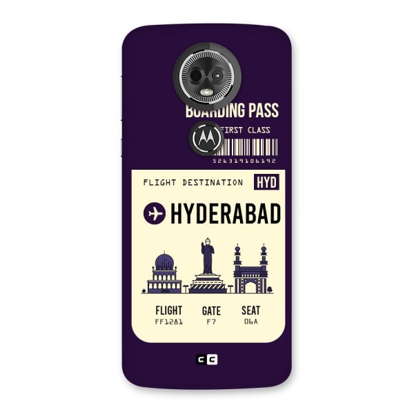 Hyderabad Boarding Pass Back Case for Moto E5 Plus
