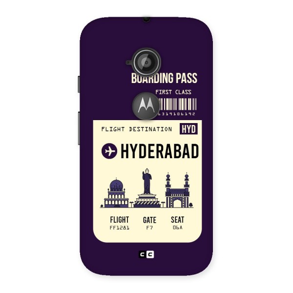 Hyderabad Boarding Pass Back Case for Moto E 2nd Gen