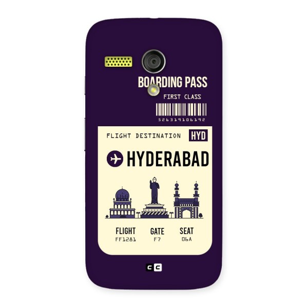 Hyderabad Boarding Pass Back Case for Moto G