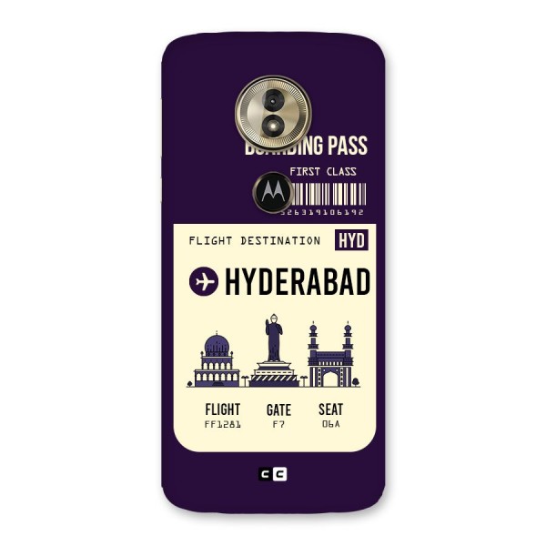 Hyderabad Boarding Pass Back Case for Moto G6 Play