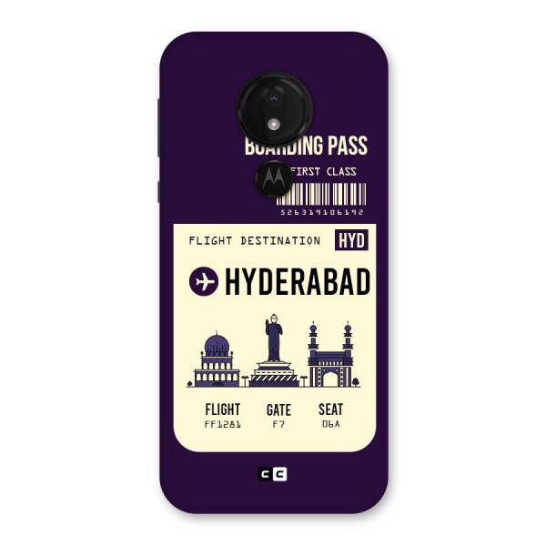 Hyderabad Boarding Pass Back Case for Moto G7 Power