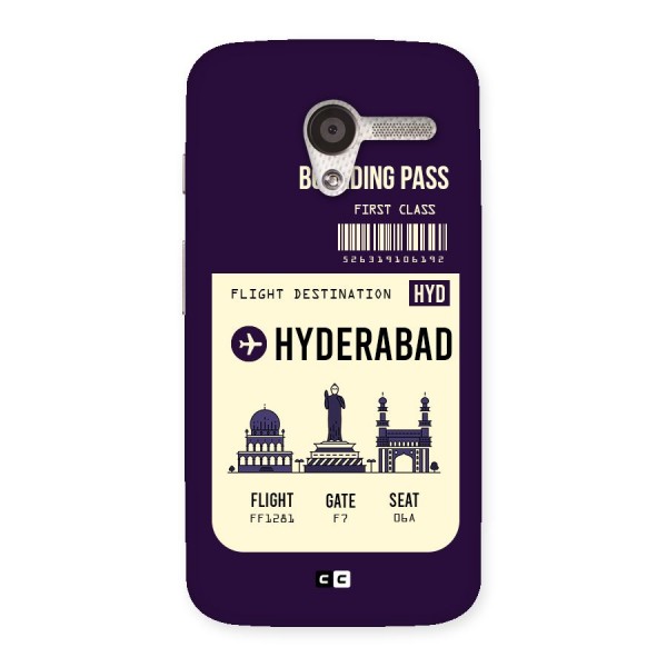 Hyderabad Boarding Pass Back Case for Moto X