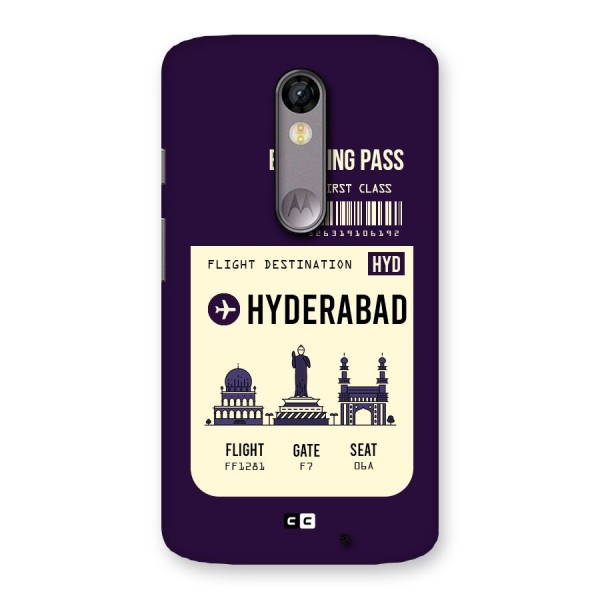 Hyderabad Boarding Pass Back Case for Moto X Force