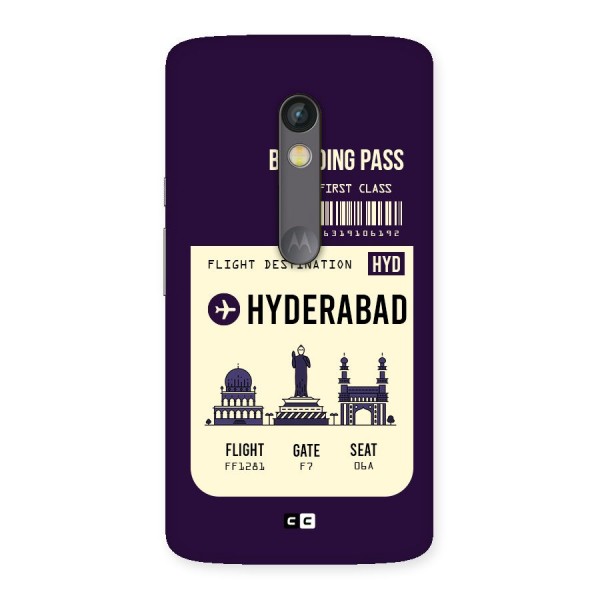 Hyderabad Boarding Pass Back Case for Moto X Play