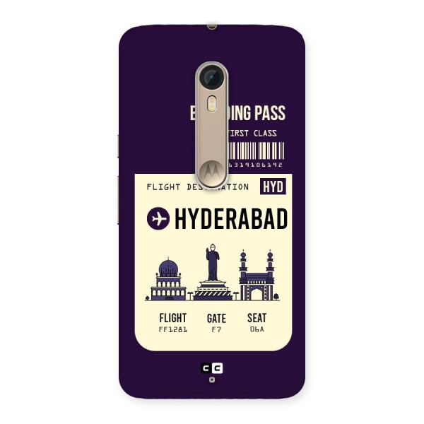 Hyderabad Boarding Pass Back Case for Motorola Moto X Style