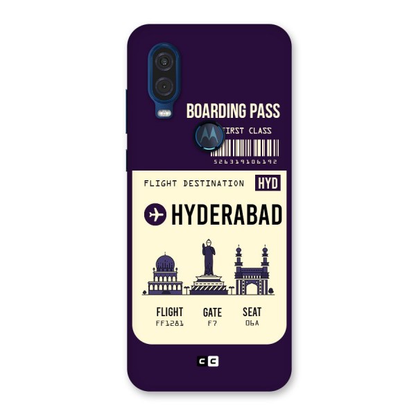 Hyderabad Boarding Pass Back Case for Motorola One Vision