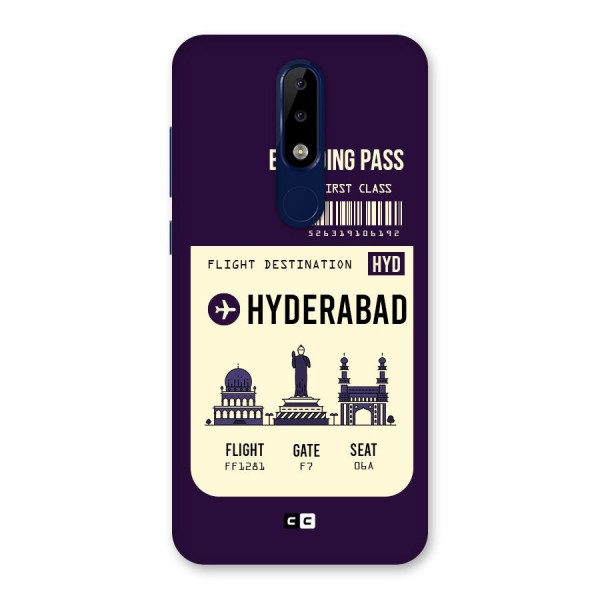 Hyderabad Boarding Pass Back Case for Nokia 5.1 Plus