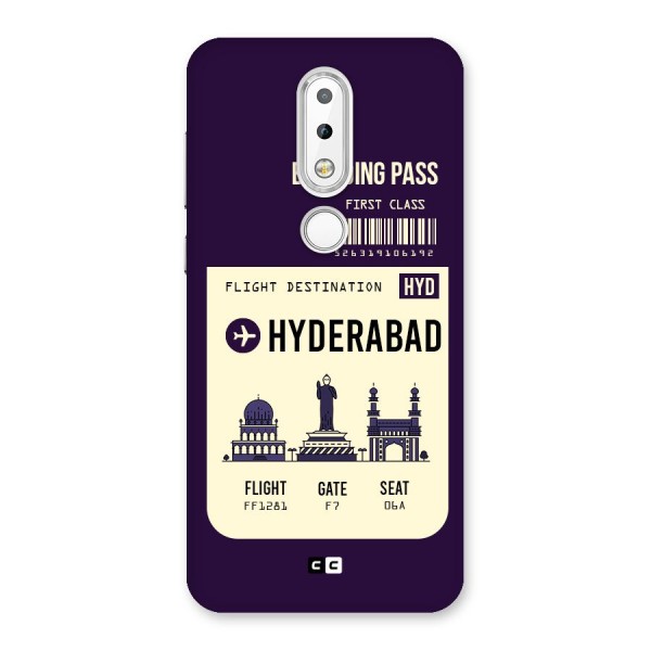 Hyderabad Boarding Pass Back Case for Nokia 6.1 Plus