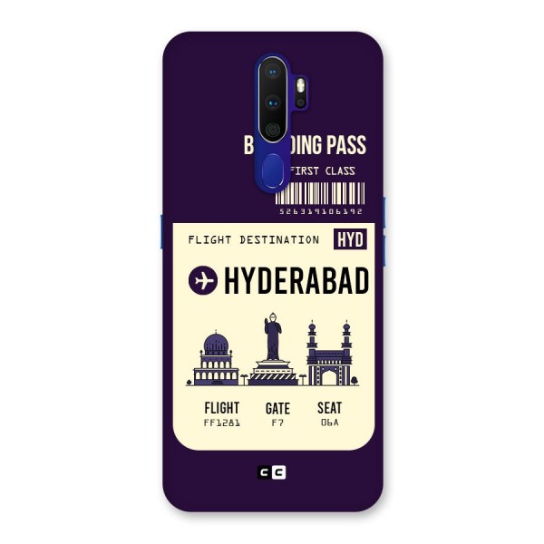 Hyderabad Boarding Pass Back Case for Oppo A9 (2020)