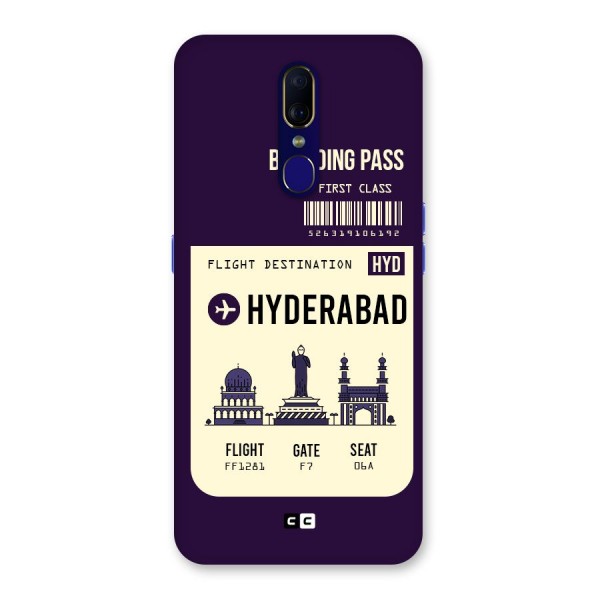 Hyderabad Boarding Pass Back Case for Oppo F11