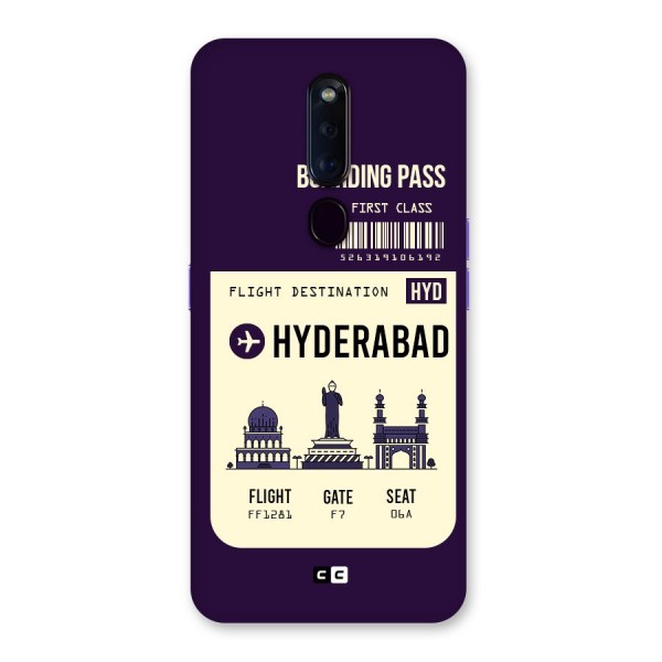 Hyderabad Boarding Pass Back Case for Oppo F11 Pro