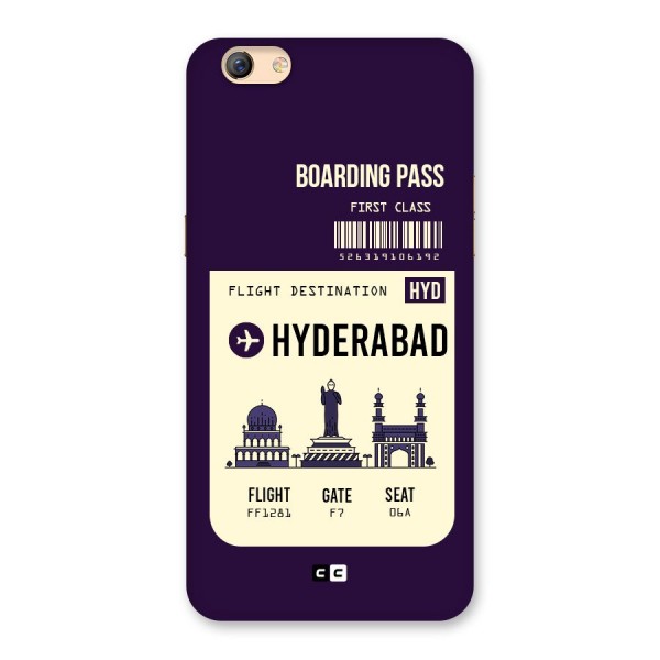 Hyderabad Boarding Pass Back Case for Oppo F3 Plus