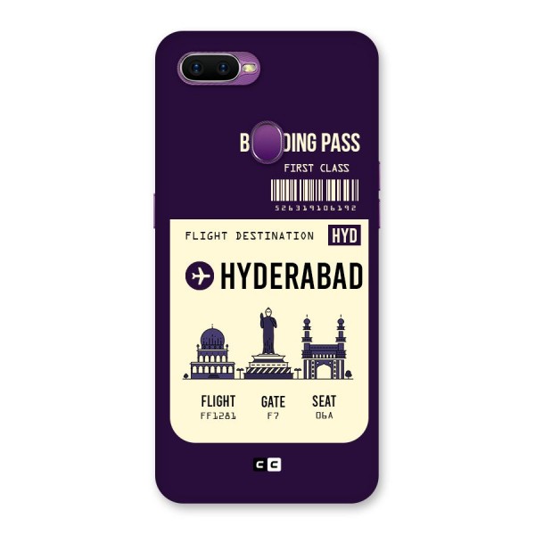 Hyderabad Boarding Pass Back Case for Oppo F9