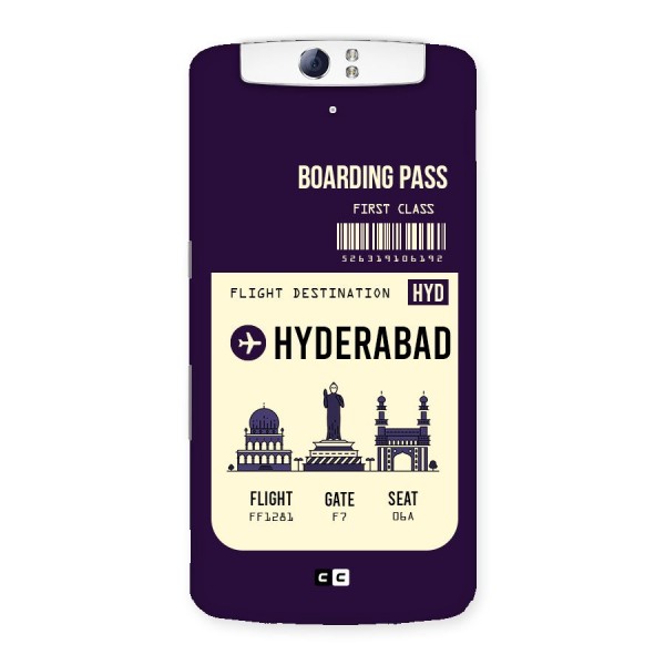 Hyderabad Boarding Pass Back Case for Oppo N1