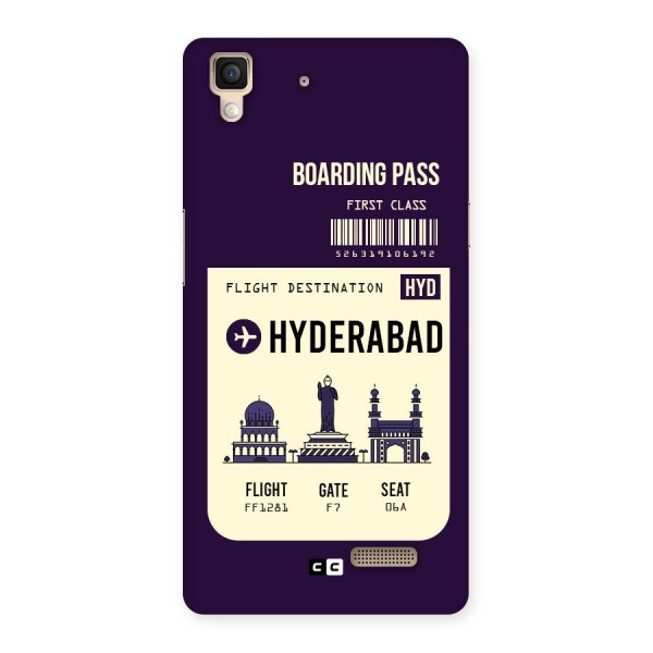 Hyderabad Boarding Pass Back Case for Oppo R7