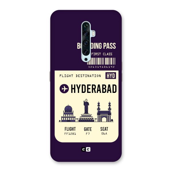 Hyderabad Boarding Pass Back Case for Oppo Reno2 F