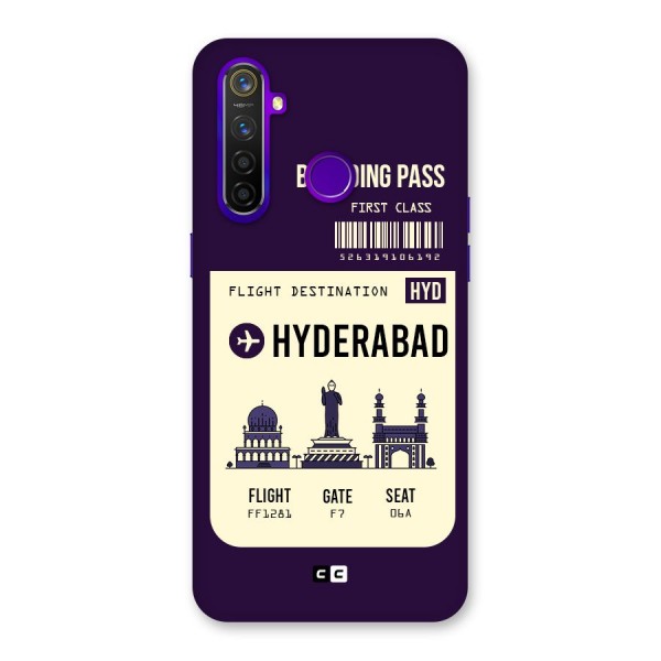 Hyderabad Boarding Pass Back Case for Realme 5 Pro
